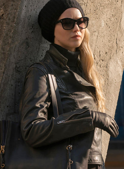 Jennifer Lawrence Red Sparrow Black Jacket