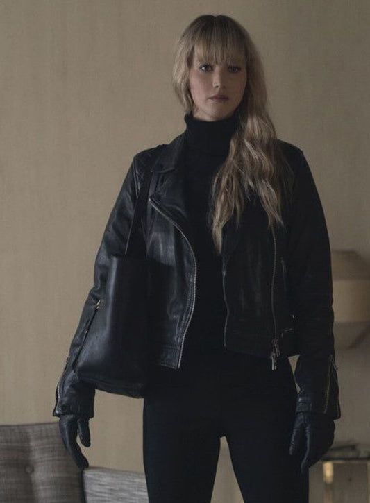 Jennifer Lawrence Red Sparrow Black Jacket