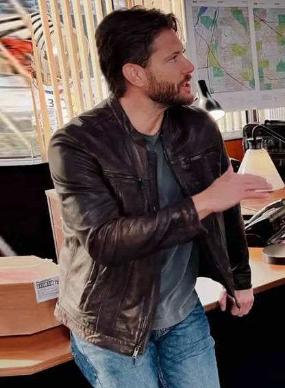 Jensen Ackles Countdown Brown Leather Jacket