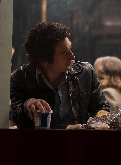 Jeremy Allen Springsteen 2025 Black Leather Jacket