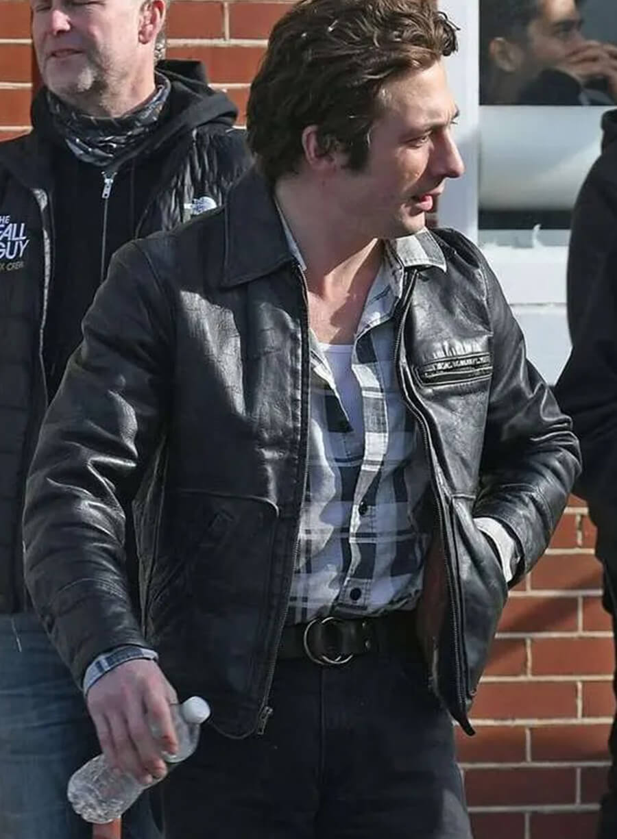 Jeremy Allen Springsteen 2025 Black Leather Jacket