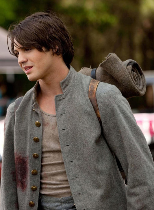 Jeremy Gilbert The Vampire Diaries Grey Wool Jacket
