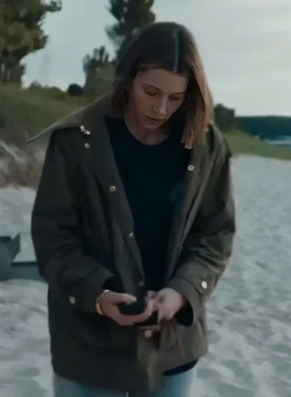 Jessica Biel The Better Sister 2025 Green Jacket