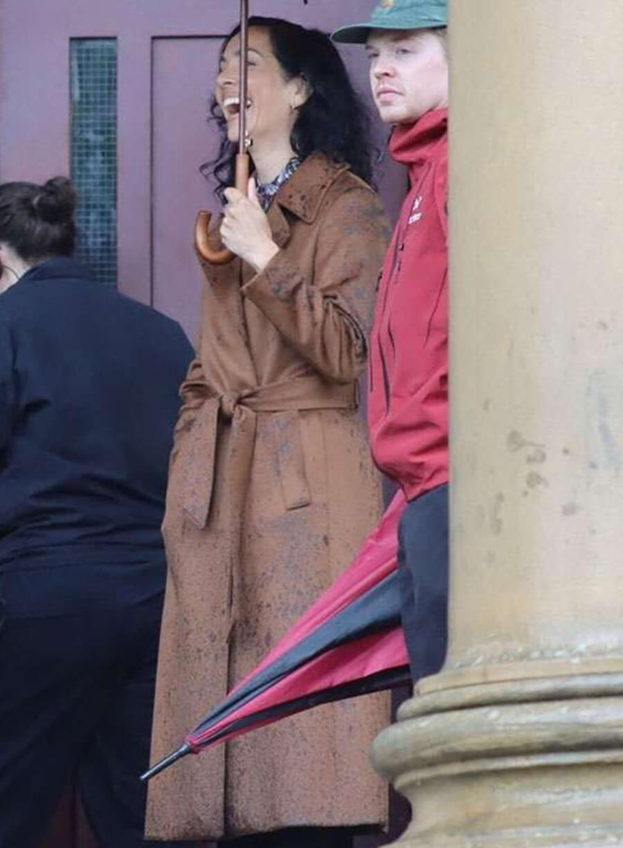 Jessica Grundle Clayface 2026 Brown Coat