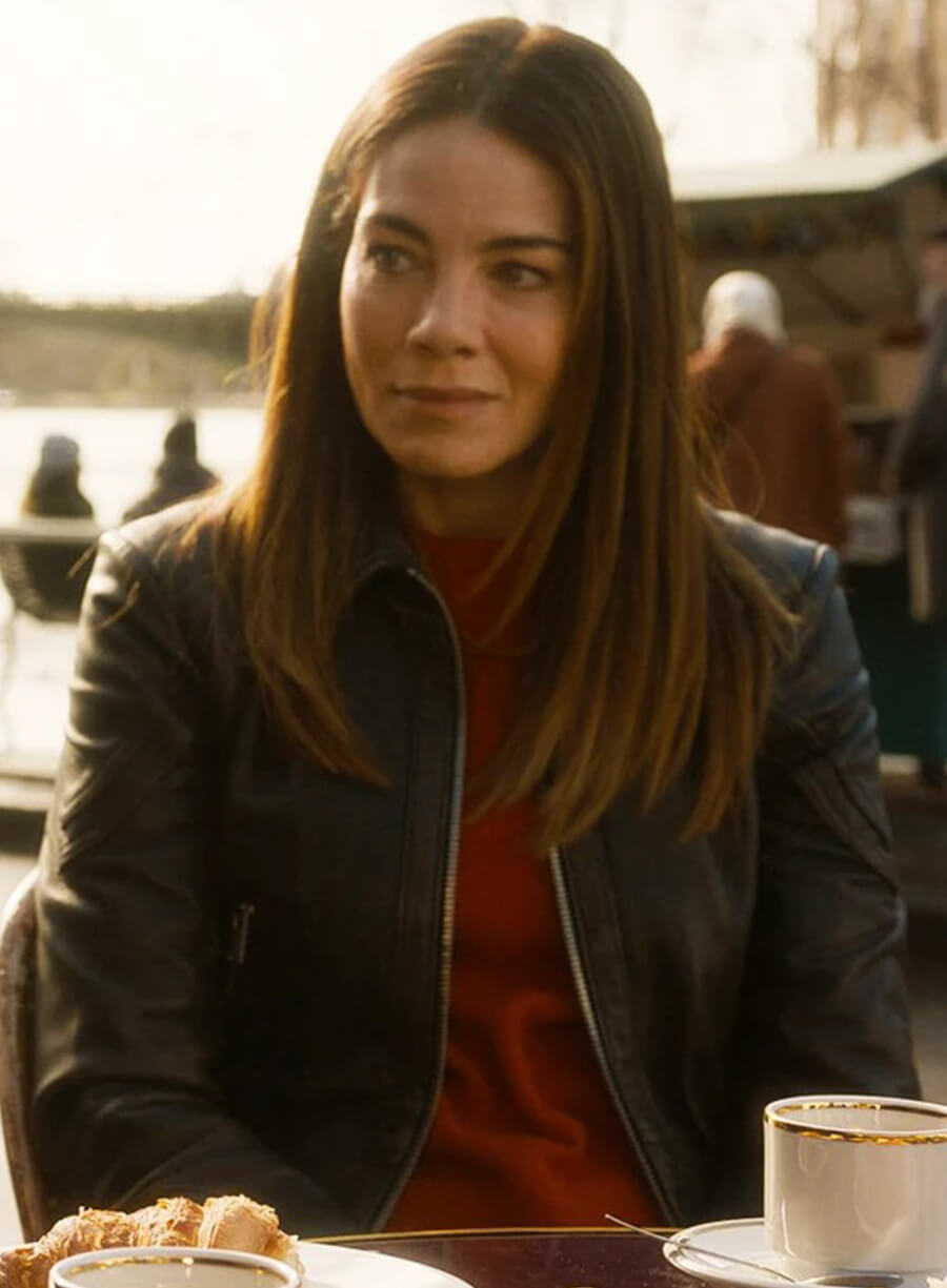 Jessica Morgan The Family Plan 2 Black Leather Jacket