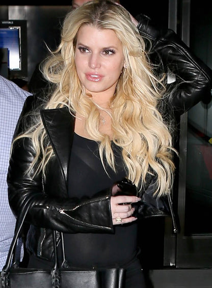 Jessica Simpson Black Leather Jacket