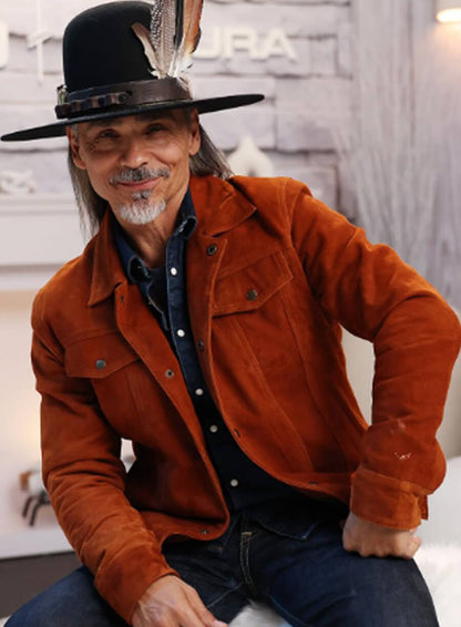 Joe Leaphorn Dark Winds Brown Suede Jacket