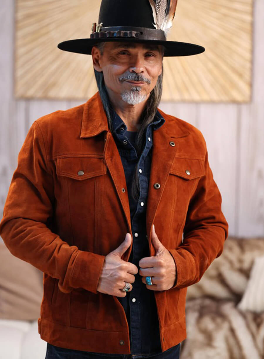 Joe Leaphorn Dark Winds Brown Suede Jacket