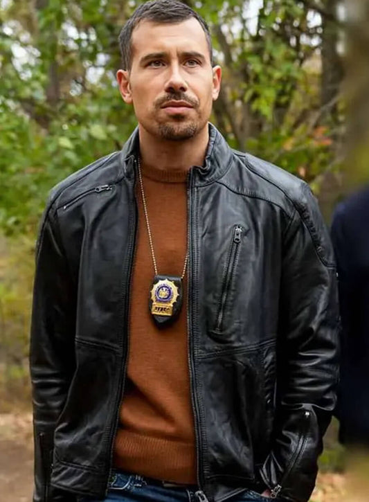 Joe Velasco Law and Order SVU S26 Black Leather Jacket