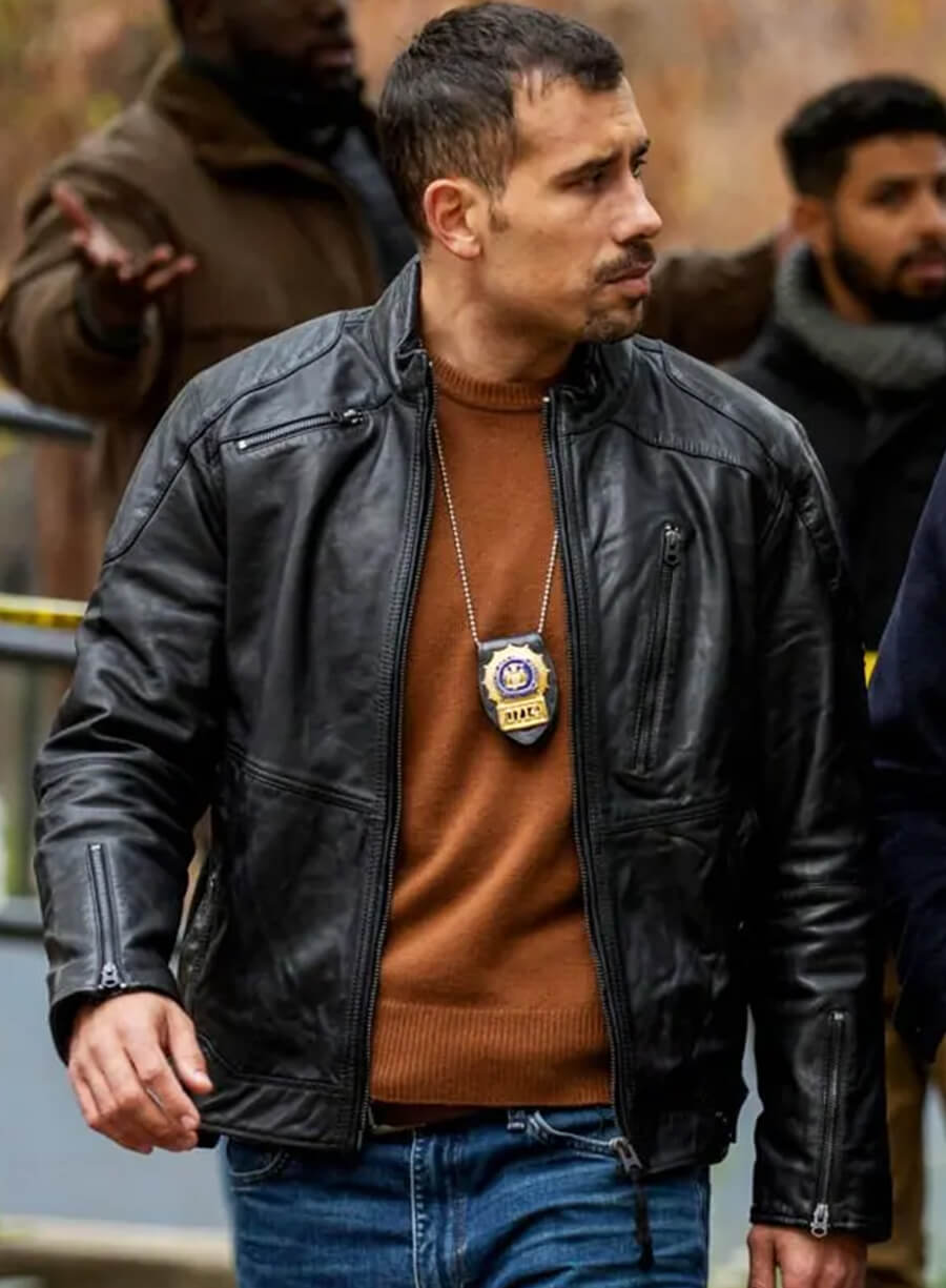 Joe Velasco Law and Order SVU S26 Black Leather Jacket