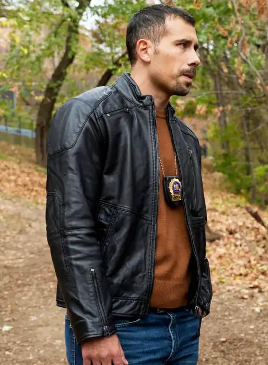Joe Velasco Law and Order SVU S26 Black Leather Jacket