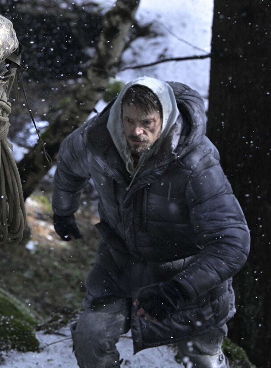 Joel Kinnaman Icefall 2025 Grey Jacket