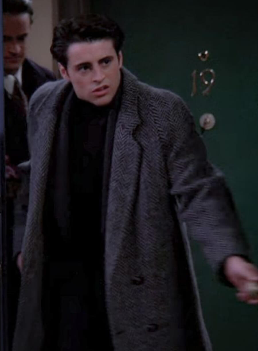 Joey Tribbiani Friends Brown Wool Coat
