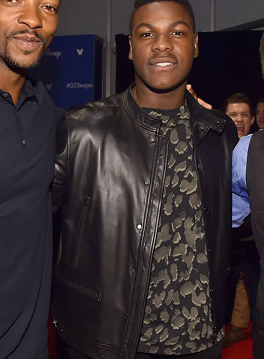 John Boyega Black Leather Jacket