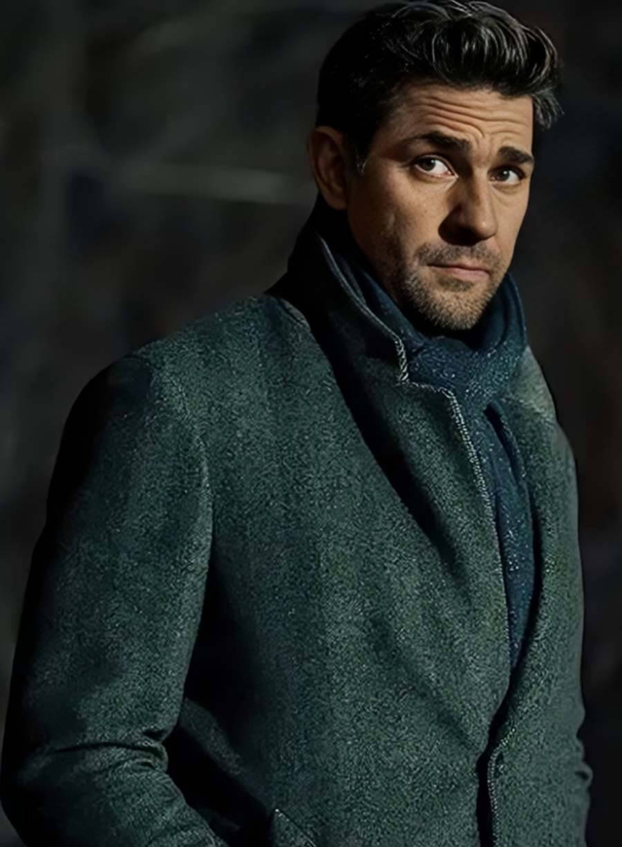 John Krasinski Tom Clancy’s Jack Ryan S04 Grey Coat