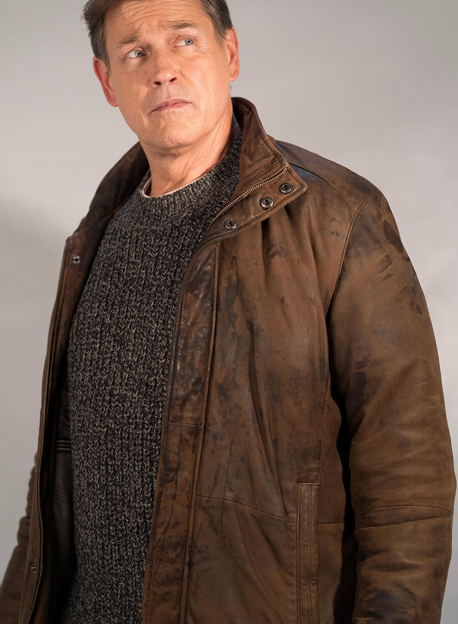 John Parker Helloween 2025 Brown Leather Jacket