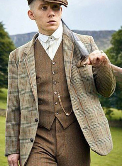 John Shelby Peaky Blinders Beige Wool Blazer