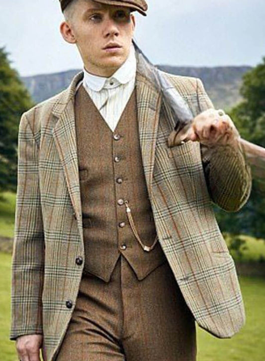 John Shelby Peaky Blinders Beige Wool Blazer