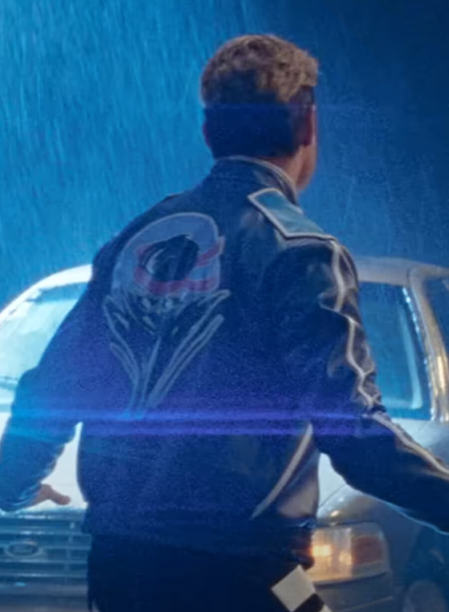 Johnny Cage Mortal Kombat II Blue Leather Jacket