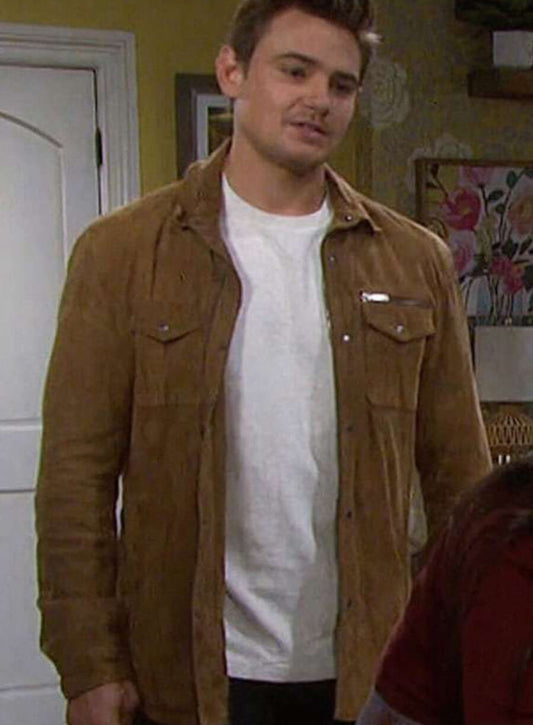 Johnny DiMera Days of Our Lives Brown Suede Jacket