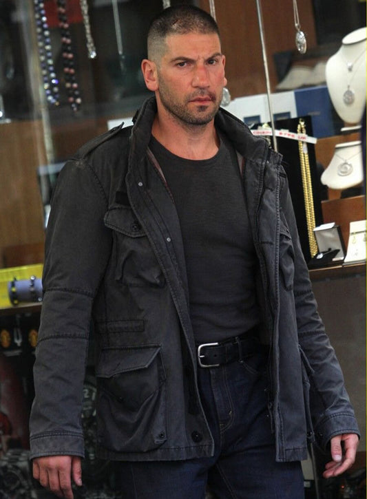Jon Bernthal The Punisher Black Cotton Jacket