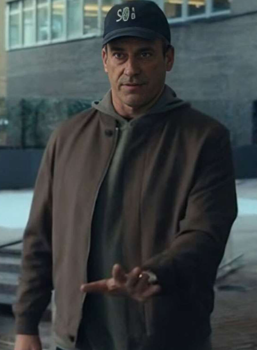Jon Hamm Your Friends and Neighbors  Brown Jacket