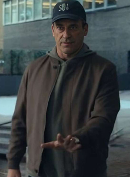 Jon Hamm Your Friends and Neighbors  Brown Jacket