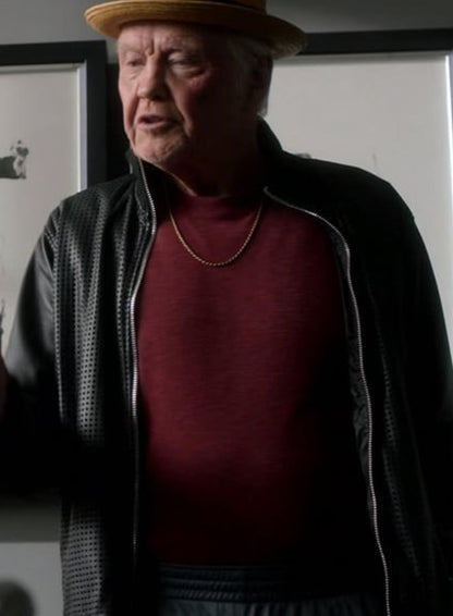 Jon Voight Mickey Donovan Black Leather Jacket