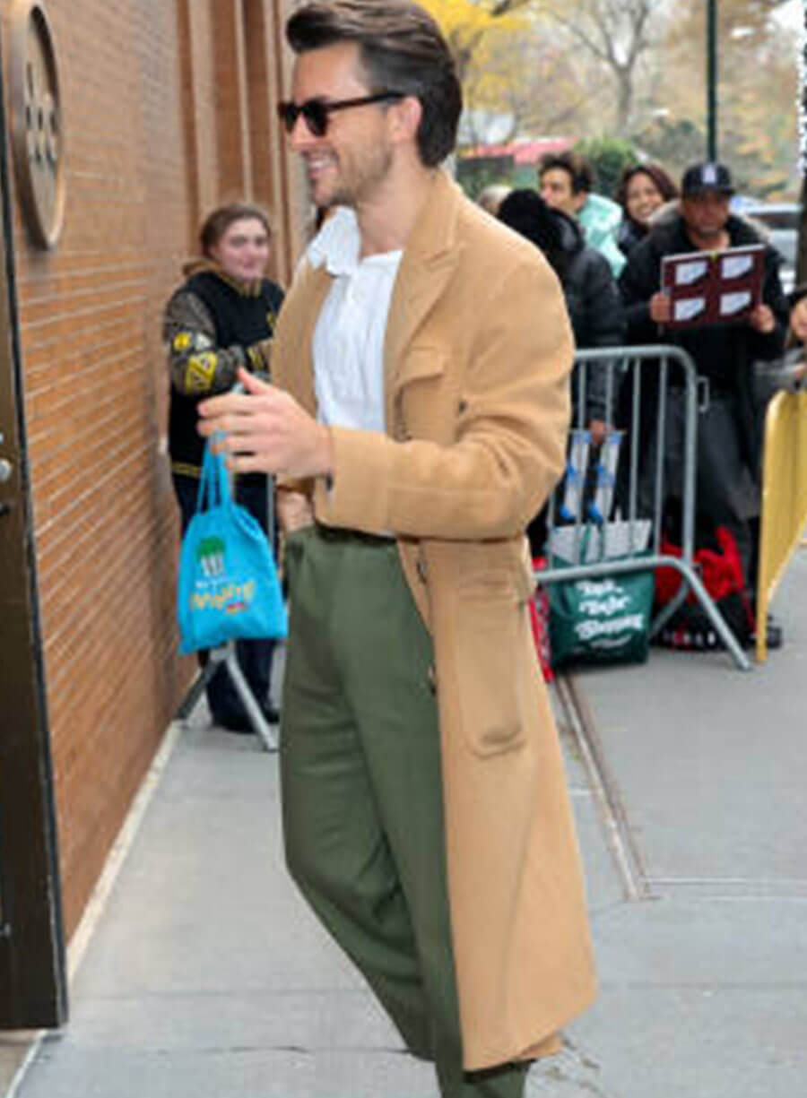 Jonathan Bailey Celebrity Sightings Brown Coat