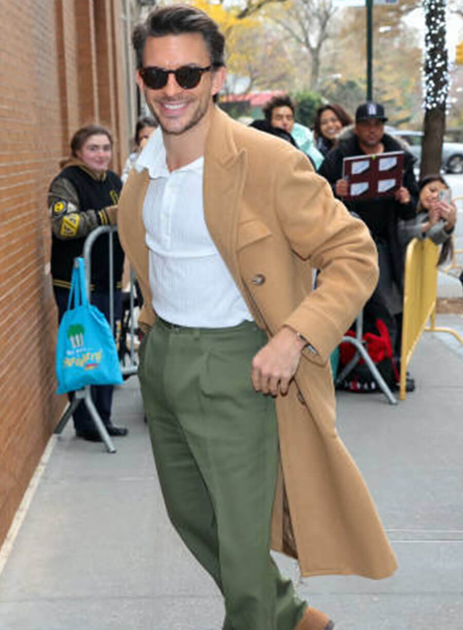 Jonathan Bailey Celebrity Sightings Brown Coat