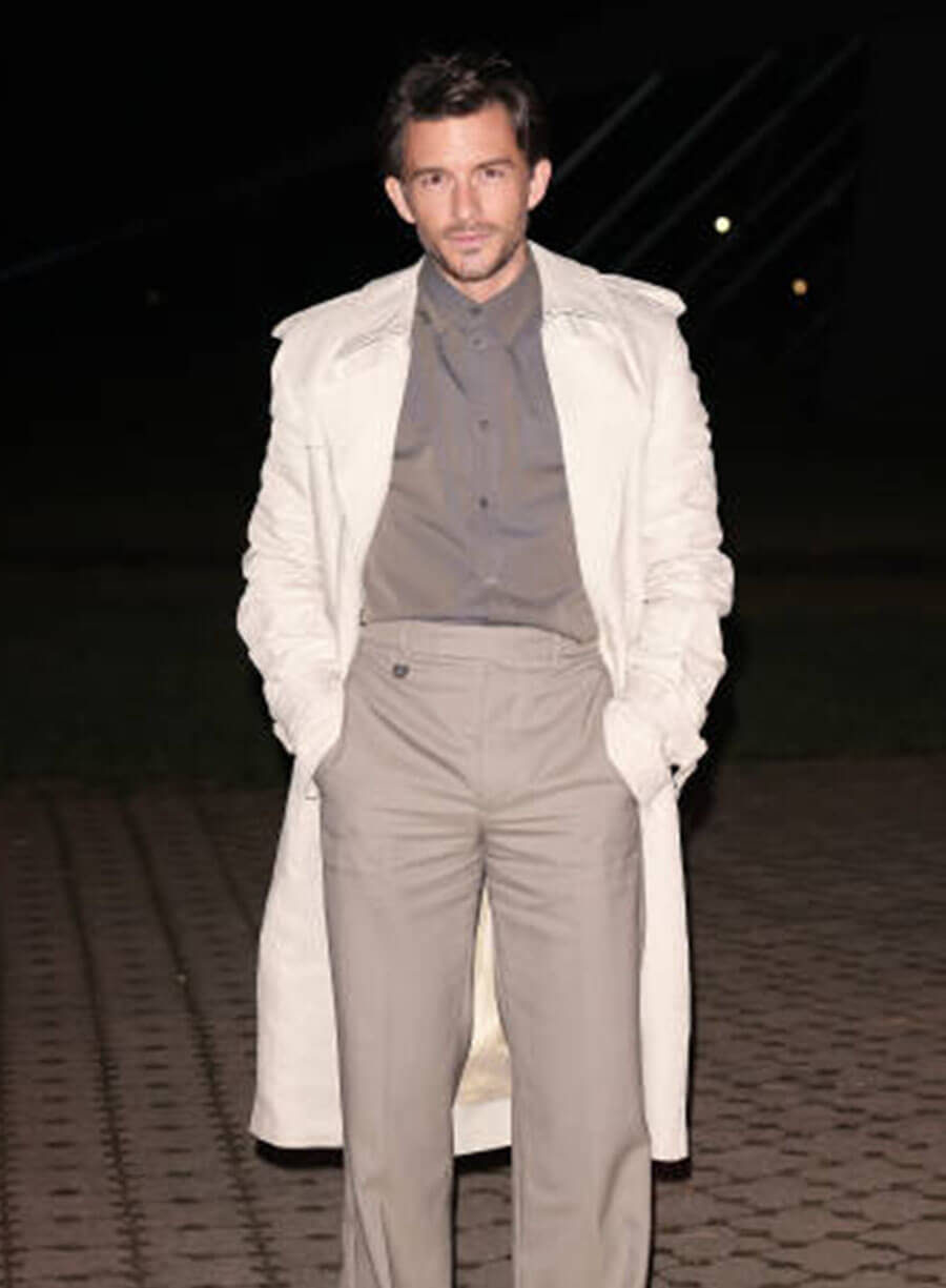 Jonathan Bailey Celebrity Sightings White Coat