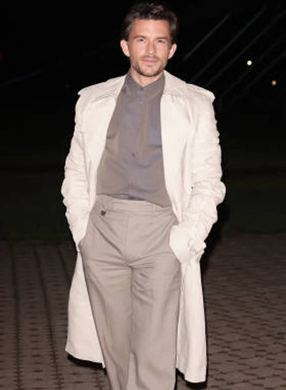 Jonathan Bailey Celebrity Sightings White Coat