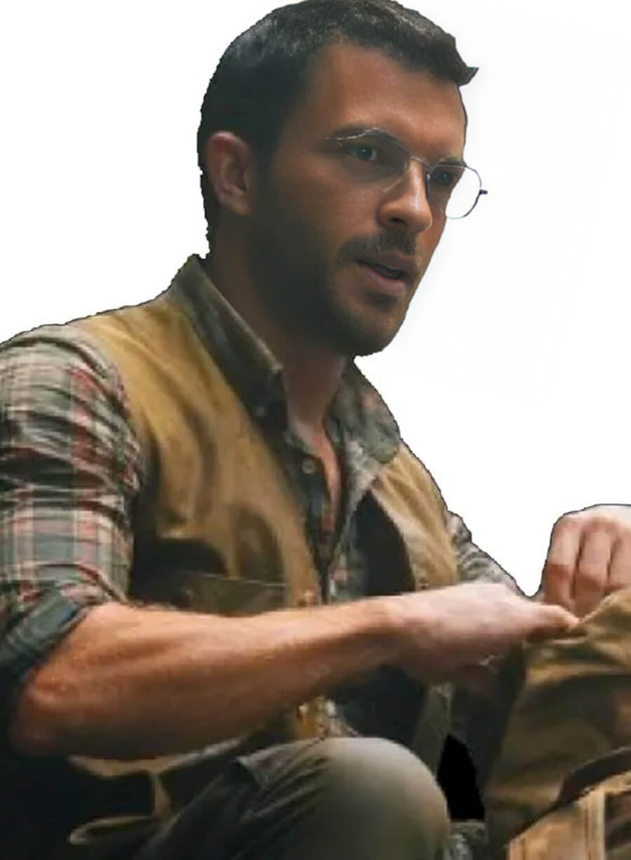 Jonathan Bailey Jurassic World Rebirth Brown Vest