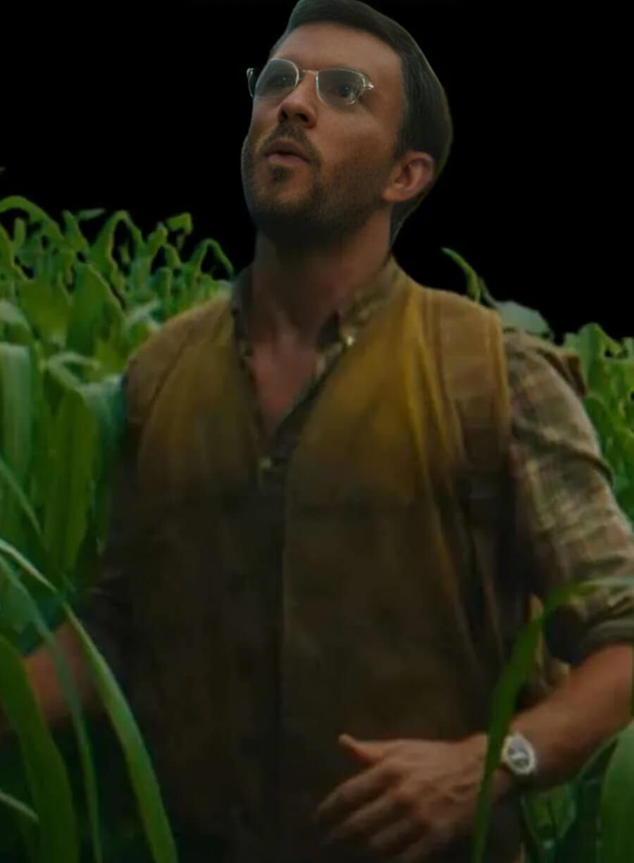 Jonathan Bailey Jurassic World Rebirth Brown Vest