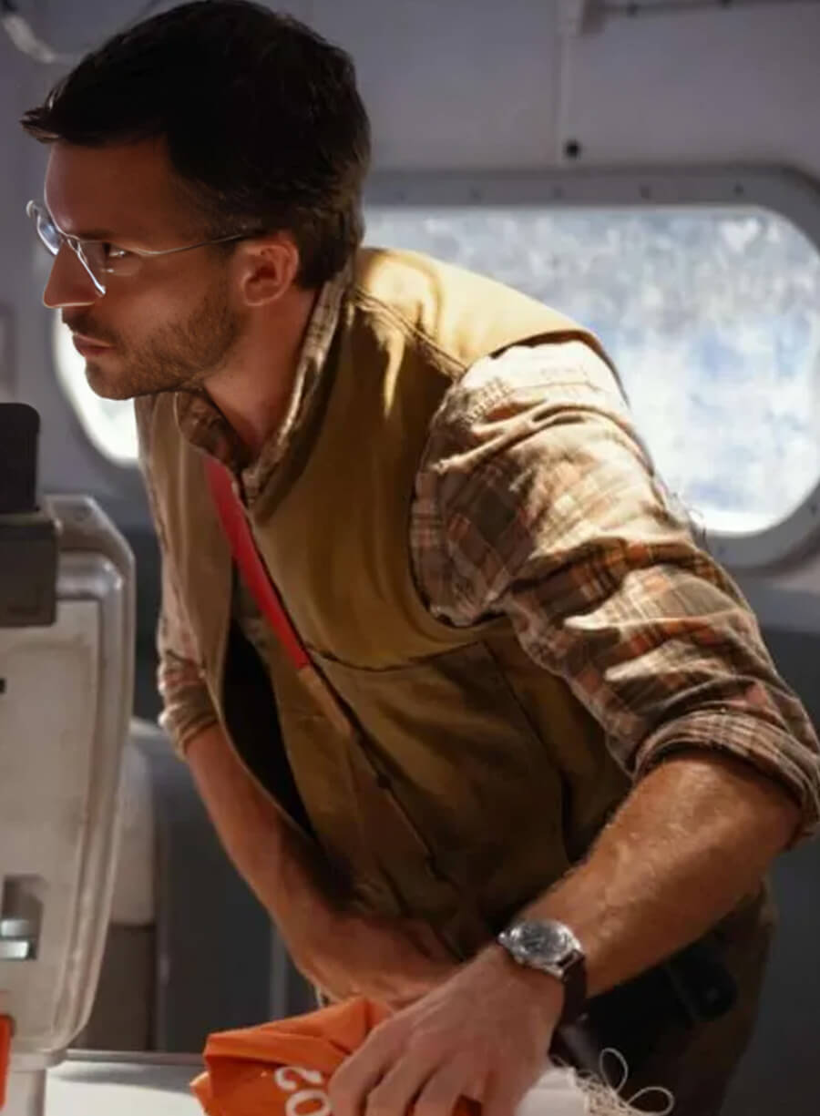 Jonathan Bailey Jurassic World Rebirth Brown Vest
