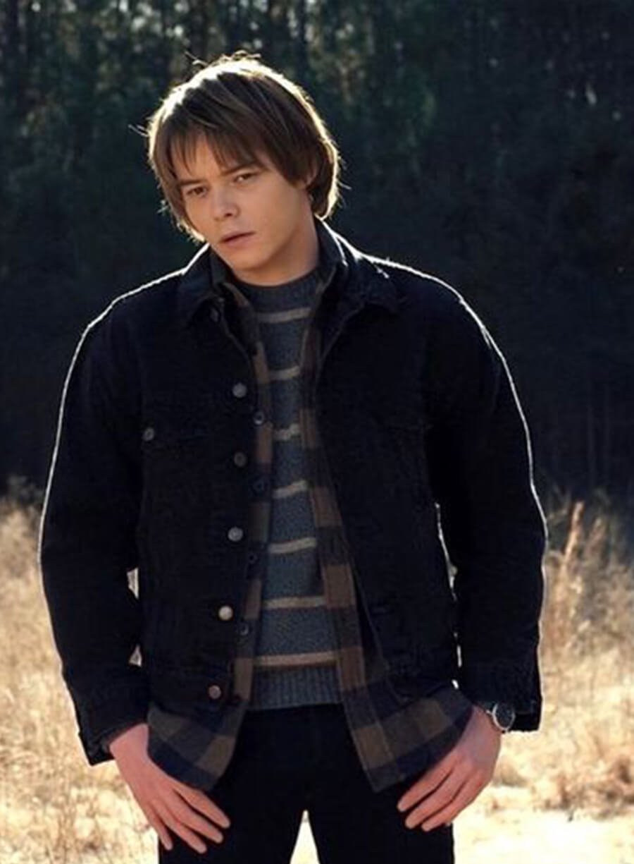 Jonathan Byers Stranger Things Black Denim Jacket