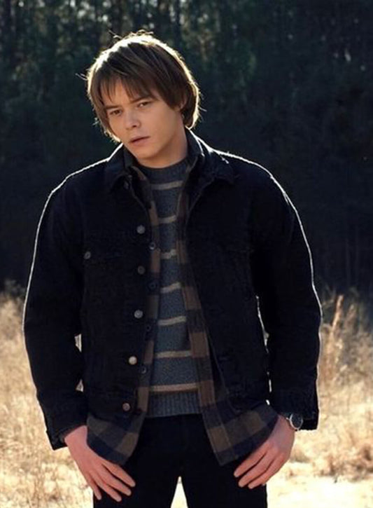 Jonathan Byers Stranger Things Black Denim Jacket
