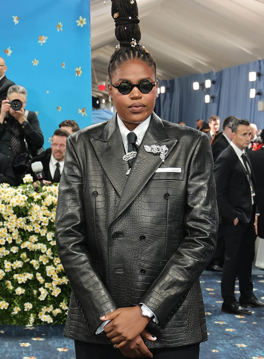Jonquel Jones Met Gala 2025 Black Leather Blazer