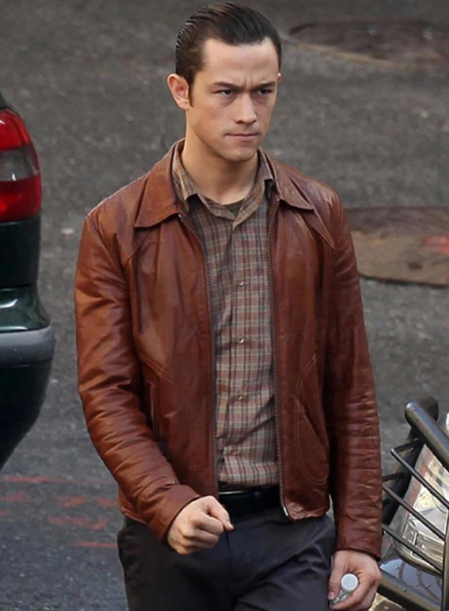 Josepeh Levitt Inception Browen Leather Jacket