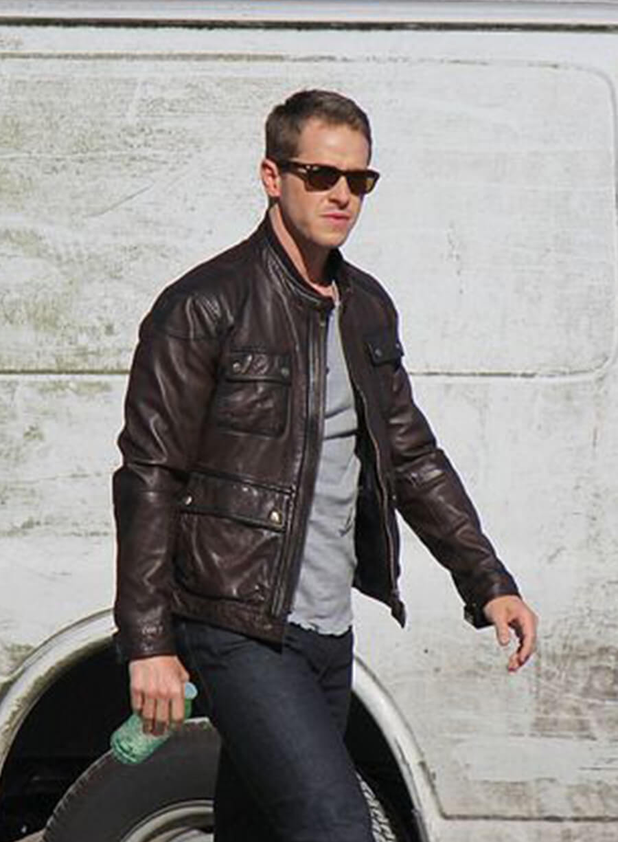Josh Dallas Brown Leather Jacket