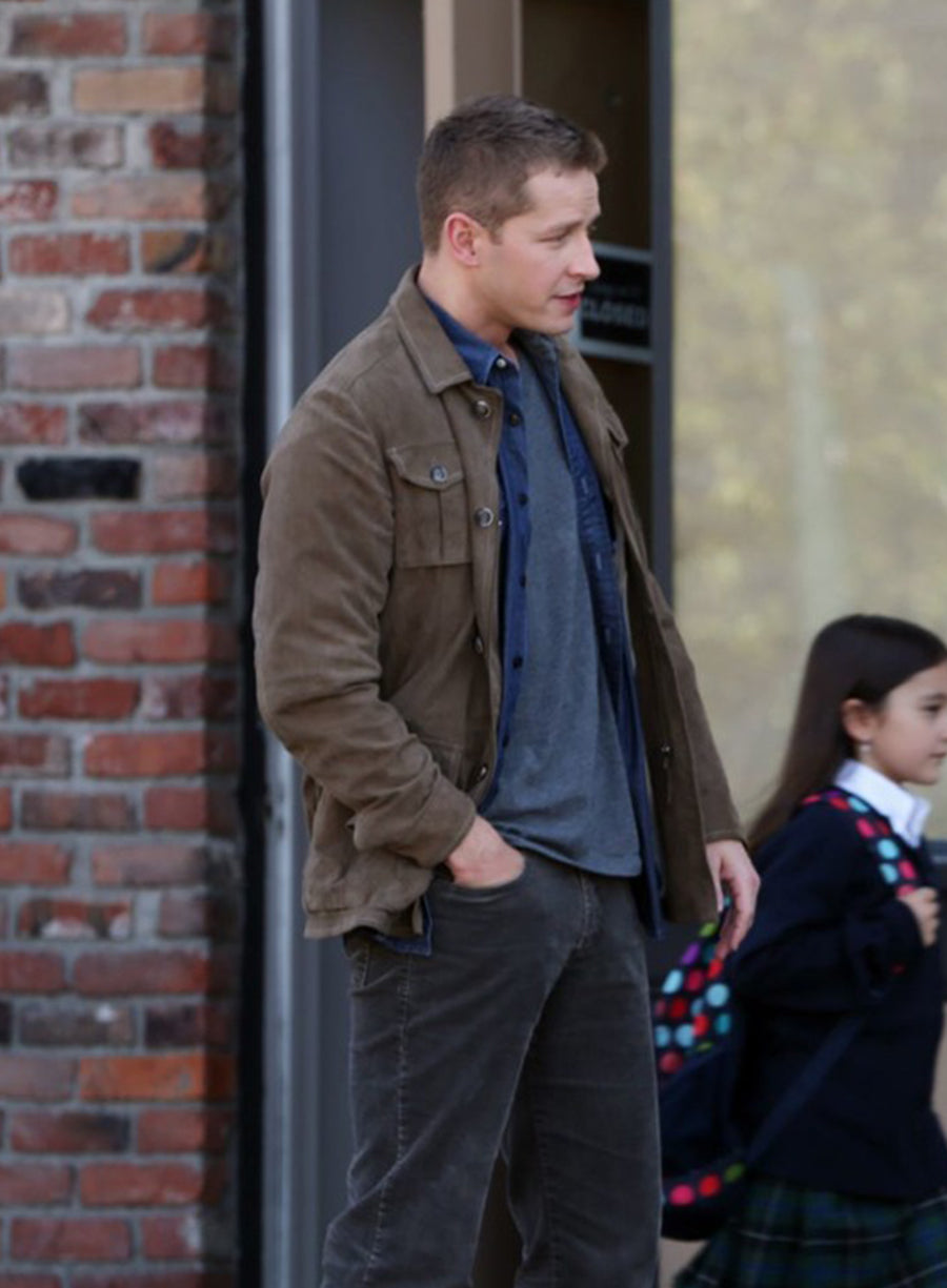 Josh Dallas Once Upon a Time Brown Suede Leather