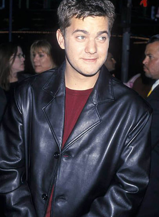 Joshua Jackson Black Leather Jacket