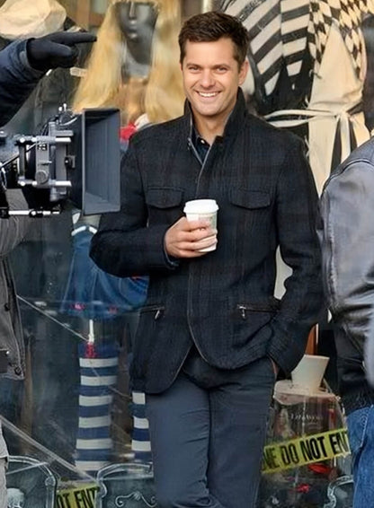 Joshua Jackson Plaid Wool Jacket