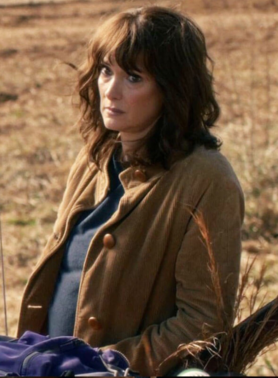 Joyce Byers Stranger Things S05 Brown Corduroy Jacket