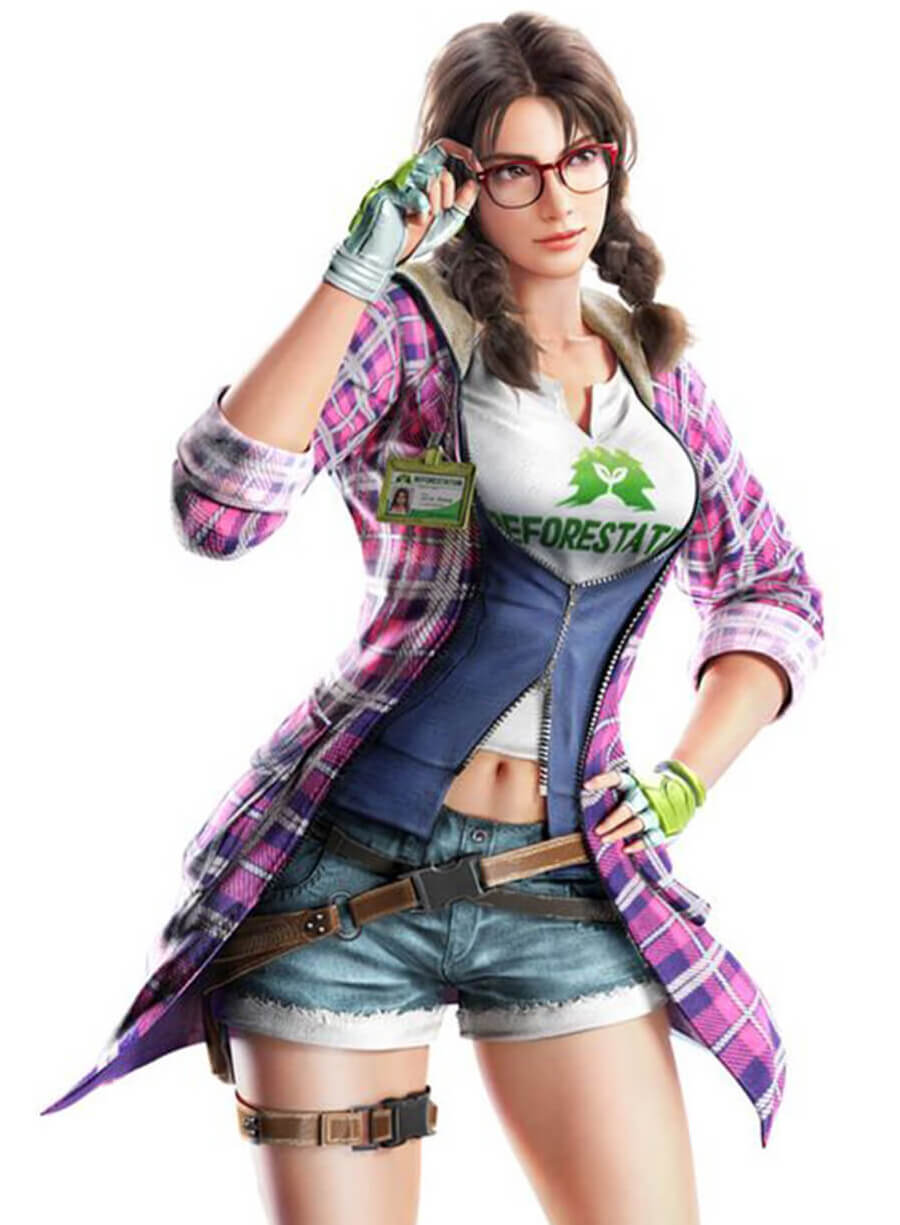 Julia Chang Tekken 7 Fleece Plaid Jacket
