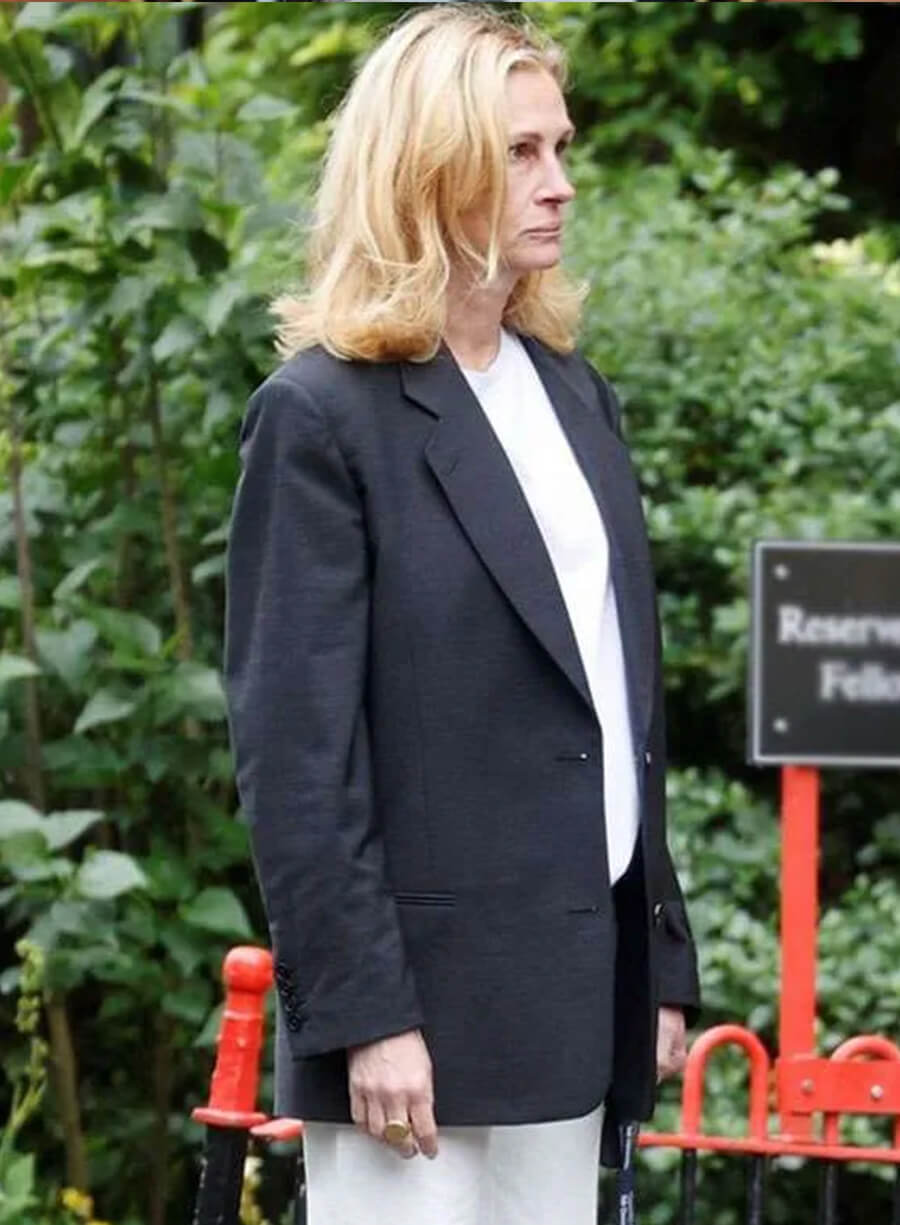 Julia Roberts After the Hunt Black Coat