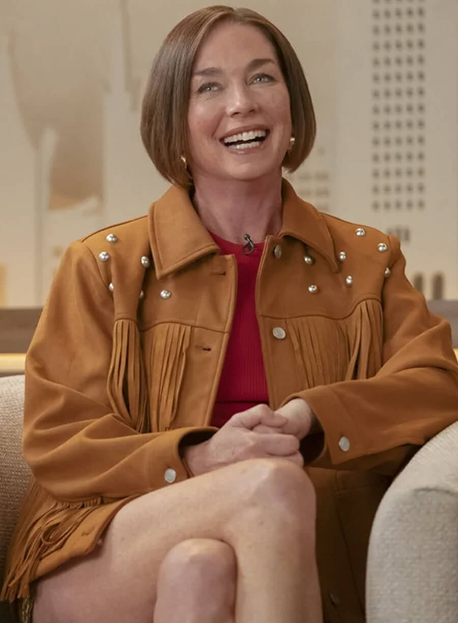 Julianne Nicholson Hacks S04 Brown Fringe Jacket
