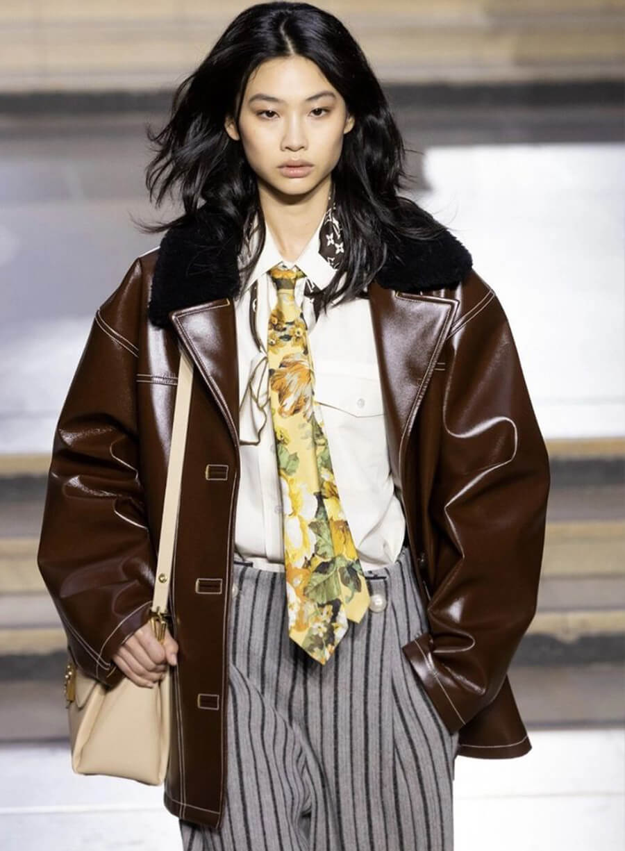 Jung Ho-Yeon Brown Leather Jacket