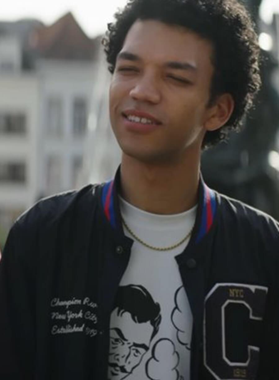 Justice Smith Now You See Me Now You Don’t Black Bomber Jacket