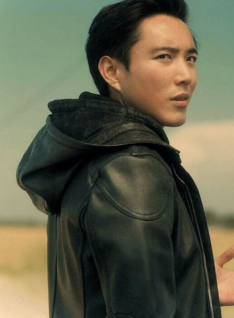 Justin H. Min The Umbrella Academy Black Leather Jacket